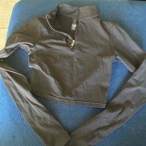 BALANCE ATHLETICA REFINE CROPPED ZIP SMALL